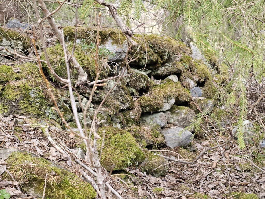 Steinrøys eller del av mur